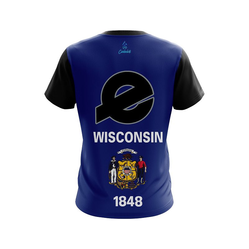Ebonite Wisconsin Flag CoolWick Bowling Jersey - Image 2