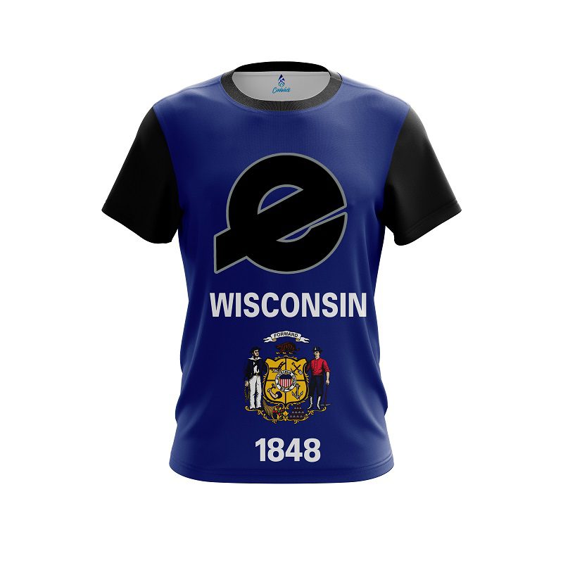 Ebonite Wisconsin  Flag CoolWick Bowling Jersey