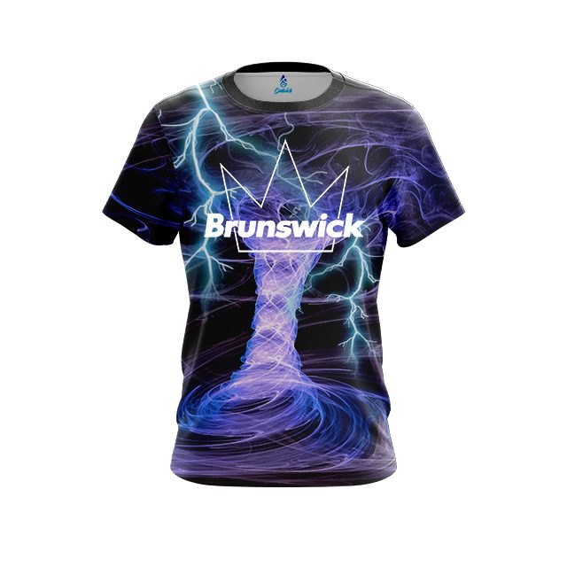 Brunswick Electrical Tornado Black CoolWick Bowling Jersey