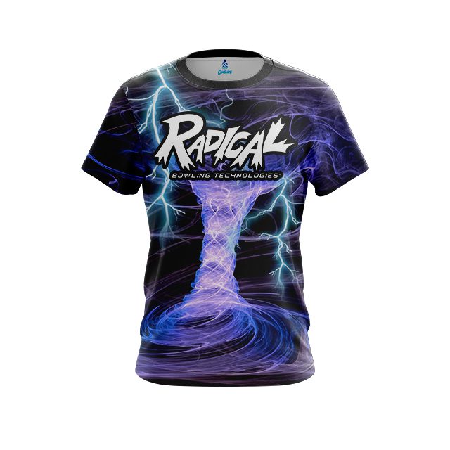 Radical Electrical Tornado Black CoolWick Bowling Jersey
