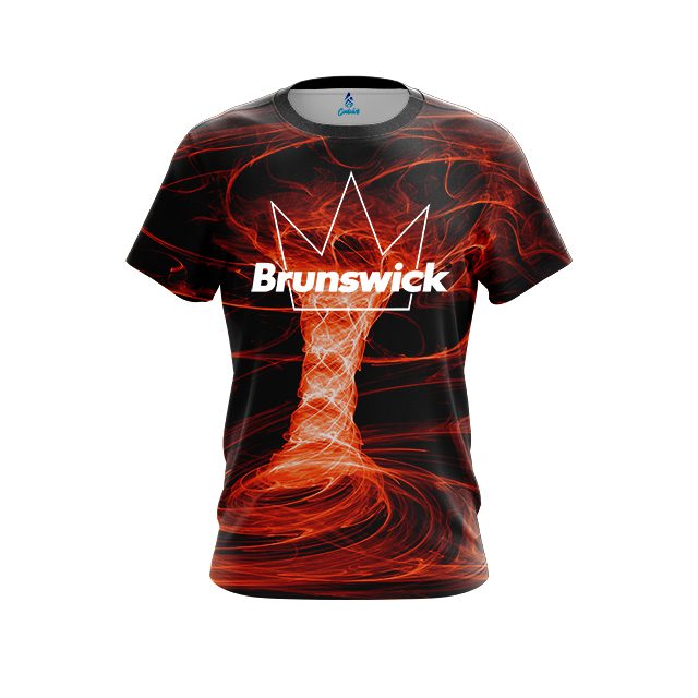 Brunswick Electrical Tornado Orange CoolWick Bowling Jersey