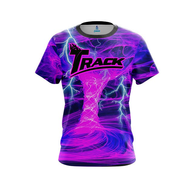 Track Electrical Tornado Pink CoolWick Bowling Jersey