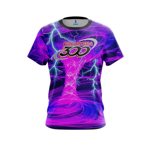 Columbia 300 Electrical Tornado Pink CoolWick Bowling Jersey