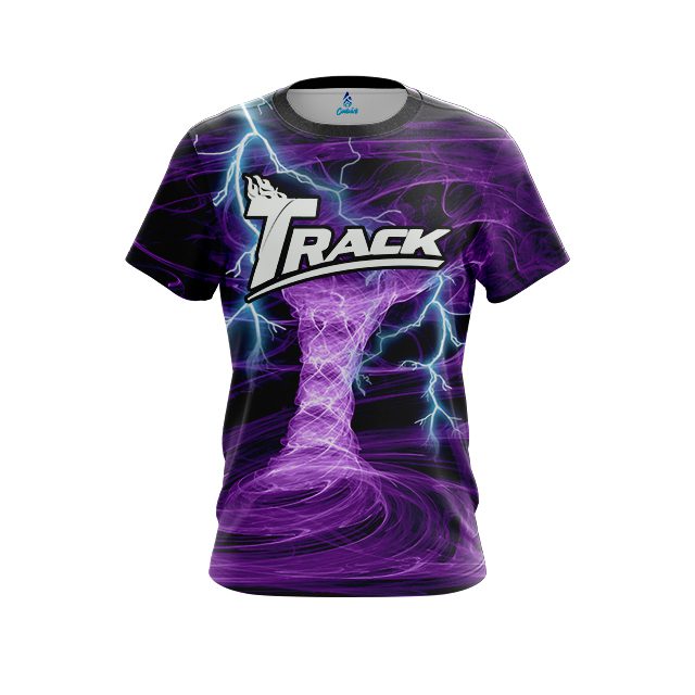 Track Electrical Tornado Purple CoolWick Bowling Jersey