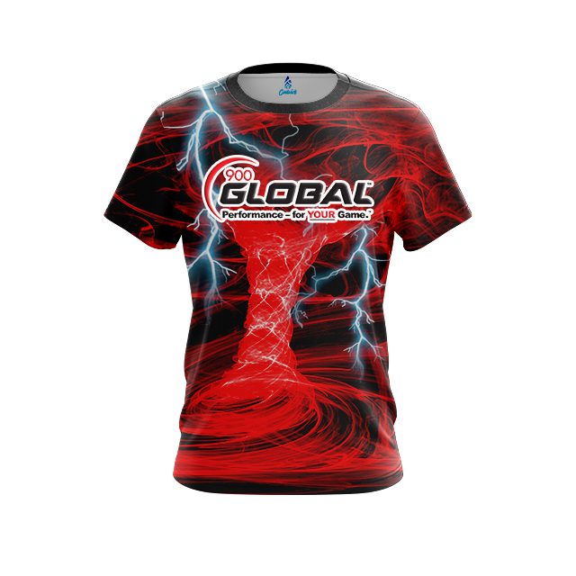 900 Global Electrical Tornado Red CoolWick Bowling Jersey