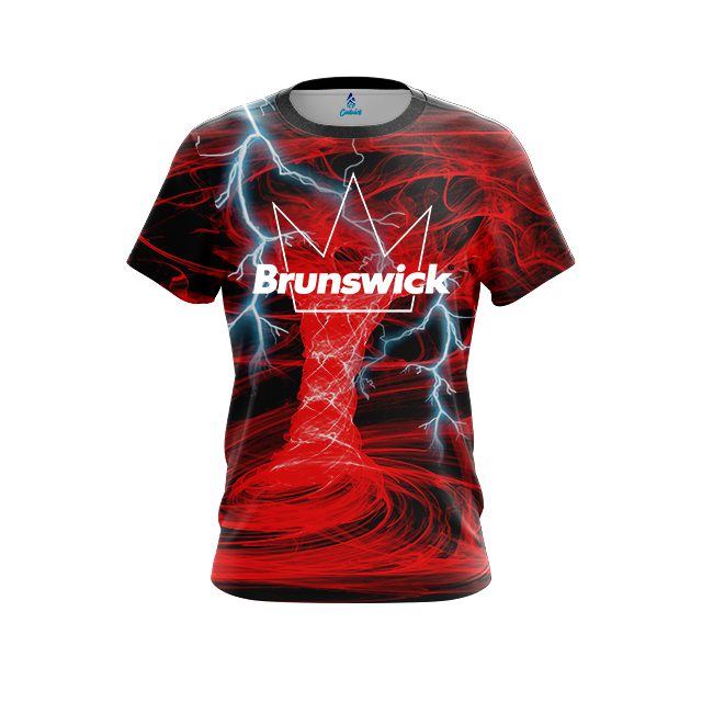 Brunswick Electrical Tornado Red CoolWick Bowling Jersey