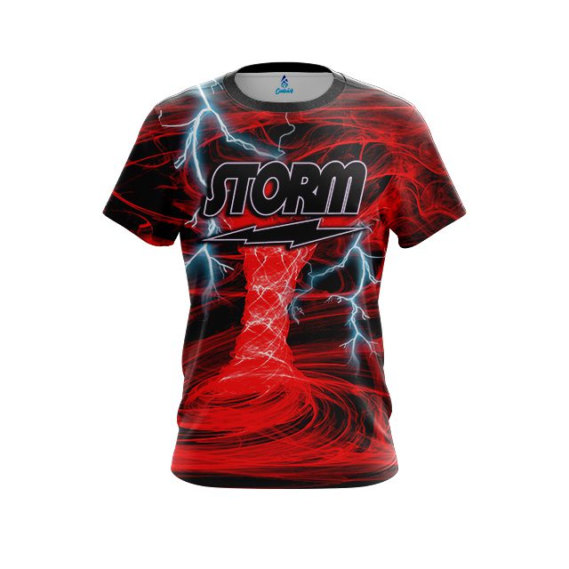 CoolWick Storm Red Line Bowling Jersey