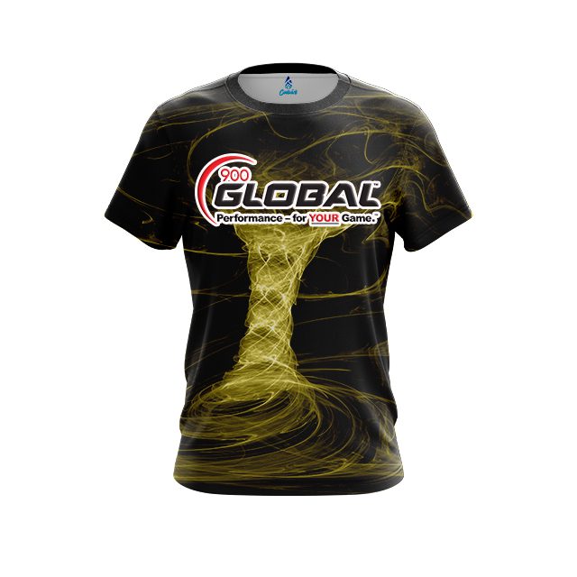 900 Global Electrical Tornado Yellow CoolWick Bowling Jersey