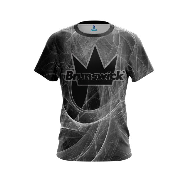 Brunswick Energy Swirls Black CoolWick Bowling Jersey