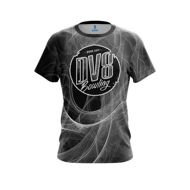 DV8 Energy Swirls Black CoolWick Bowling Jersey
