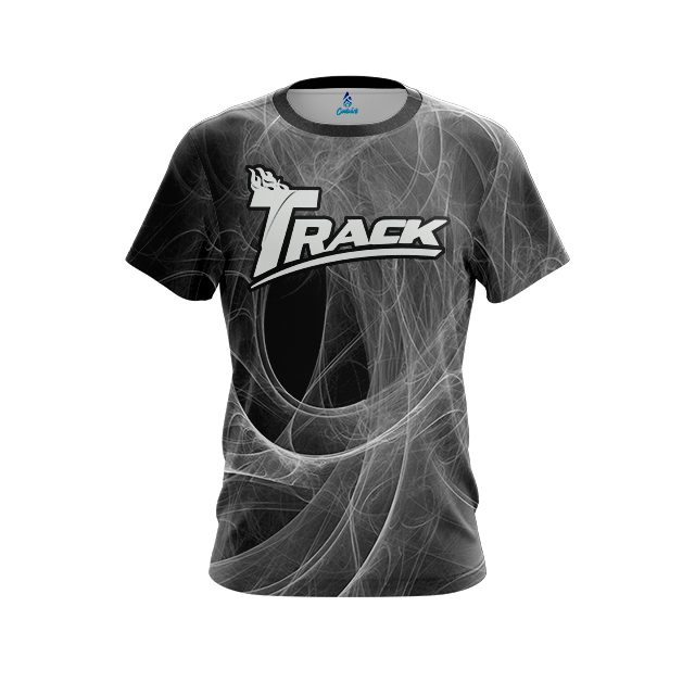 Track Energy Swirls Black CoolWick Bowling Jersey