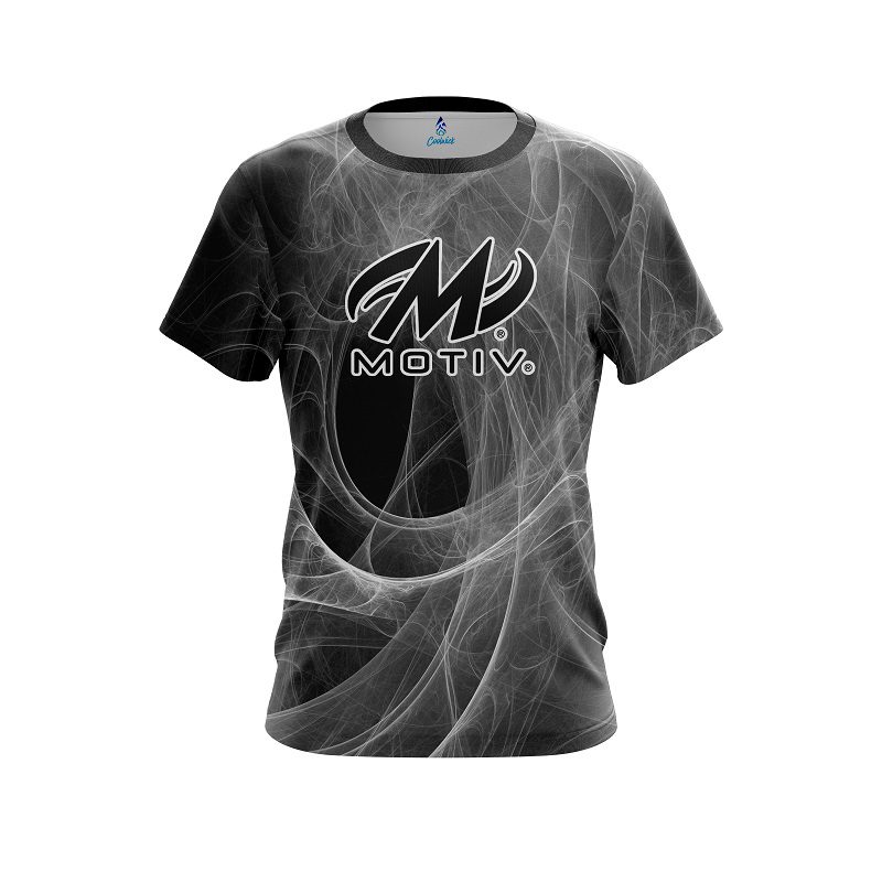 Motiv Energy Swirls Black CoolWick Bowling Jersey