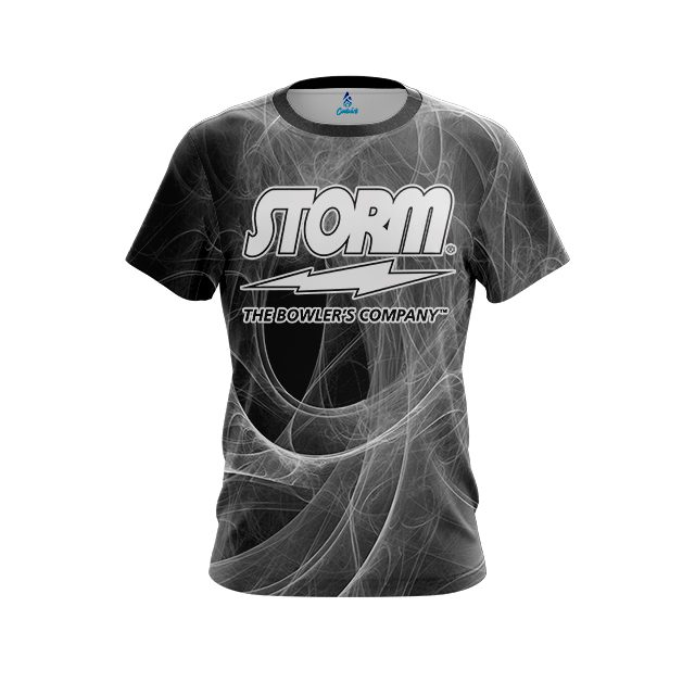 Storm Energy Swirls Black CoolWick Bowling Jersey