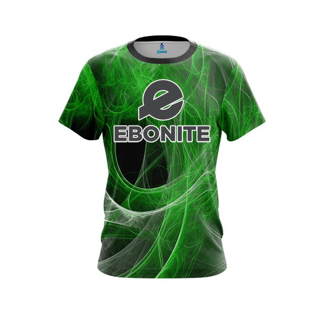 Ebonite Energy Swirls Green CoolWick Bowling Jersey