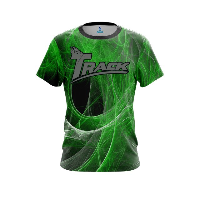 Track Energy Swirls Green CoolWick Bowling Jersey