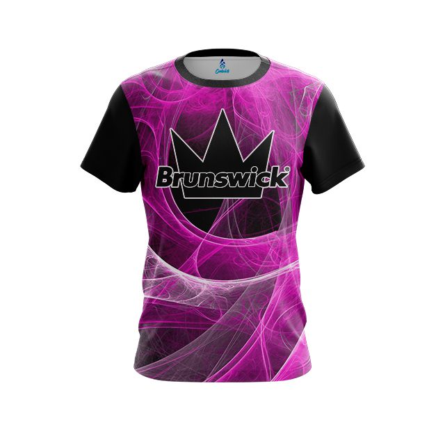 Brunswick Energy Swirls Pink CoolWick Bowling Jersey