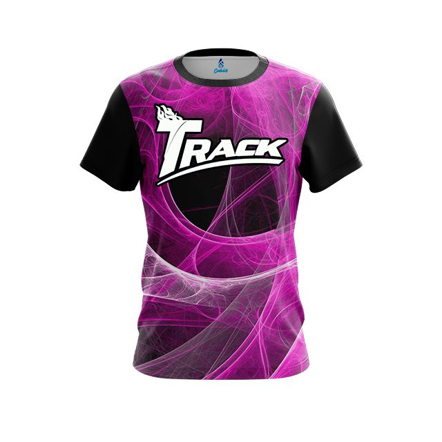 Track Energy Swirls Pink CoolWick Bowling Jersey