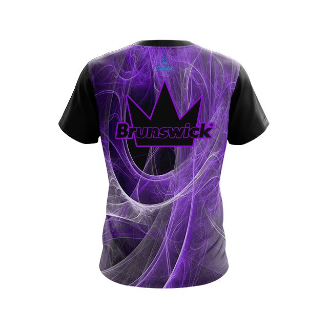 Brunswick Energy Swirls Purple CoolWick Bowling Jersey - Image 2