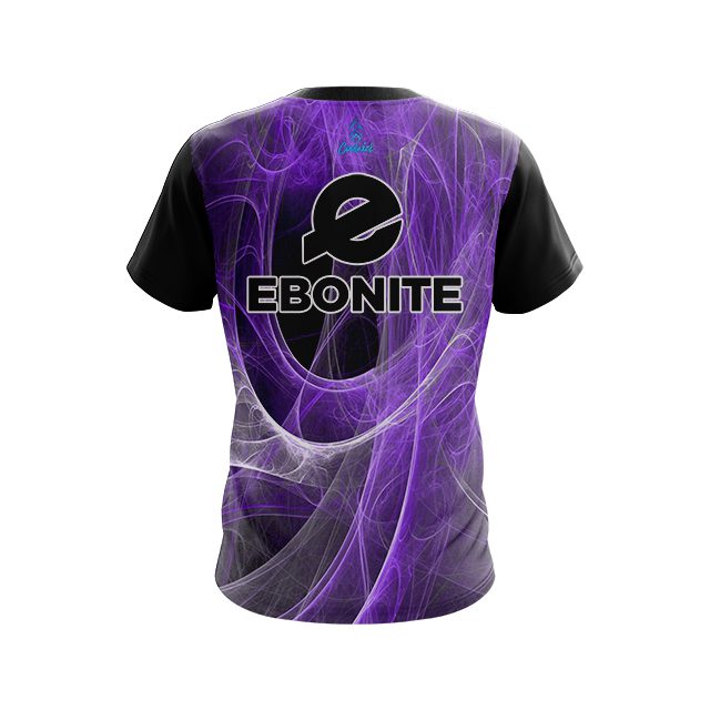 Ebonite Energy Swirls Purple CoolWick Bowling Jersey - Image 2