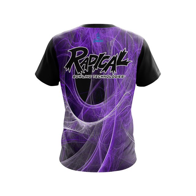 Radical Energy Swirls Purple CoolWick Bowling Jersey - Image 2