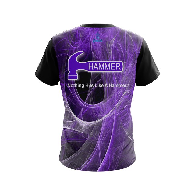 Hammer Energy Swirls Purple CoolWick Bowling Jersey - Image 2