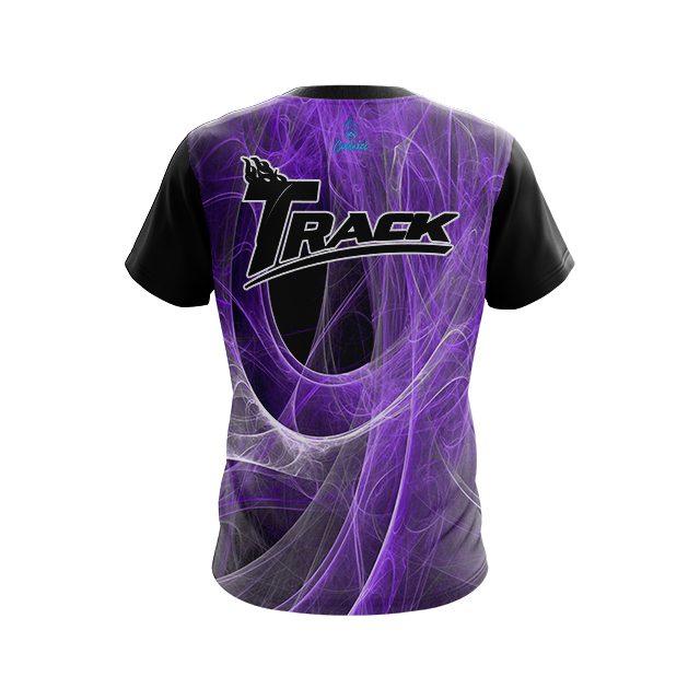 Track Energy Swirls Purple CoolWick Bowling Jersey - Image 2