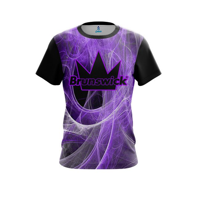 Brunswick Energy Swirls Purple CoolWick Bowling Jersey