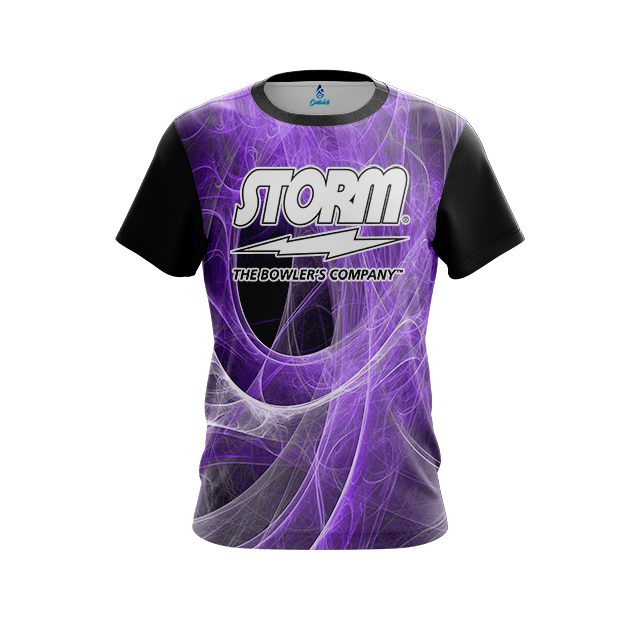 Storm Energy Swirls Purple CoolWick Bowling Jersey