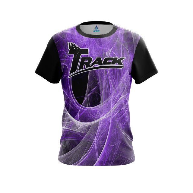 Track Energy Swirls Purple CoolWick Bowling Jersey
