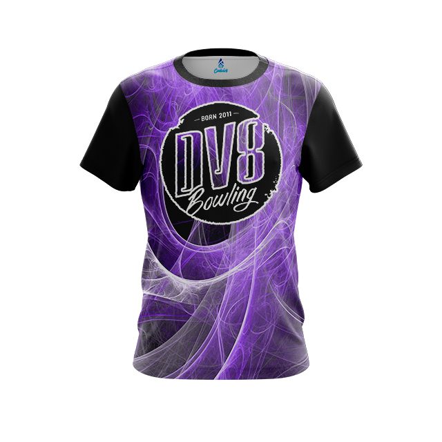 DV8 Energy Swirls Purple CoolWick Bowling Jersey