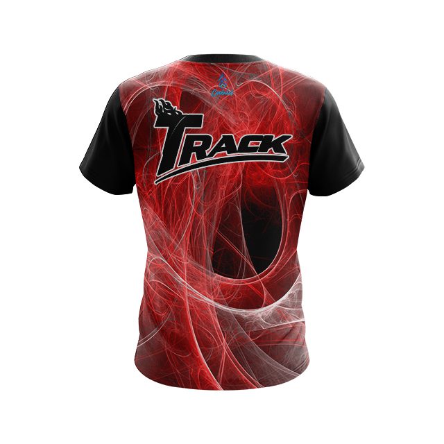 Track Energy Swirls Red CoolWick Bowling Jersey - Image 2