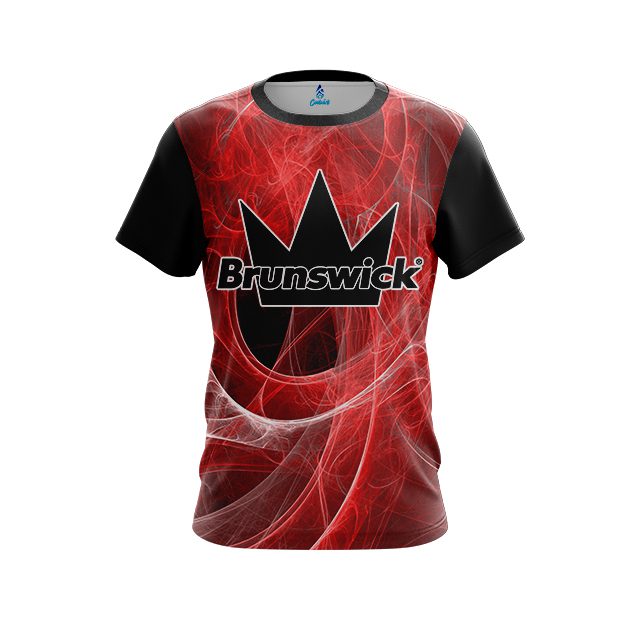 Brunswick Energy Swirls Red CoolWick Bowling Jersey