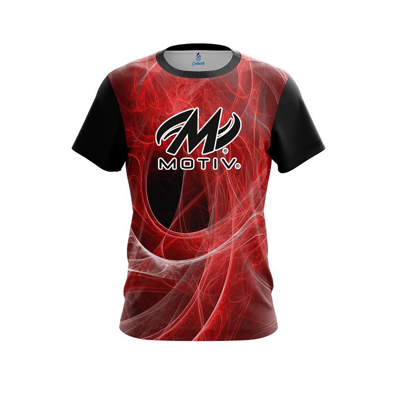 Motiv Energy Swirls Red CoolWick Bowling Jersey