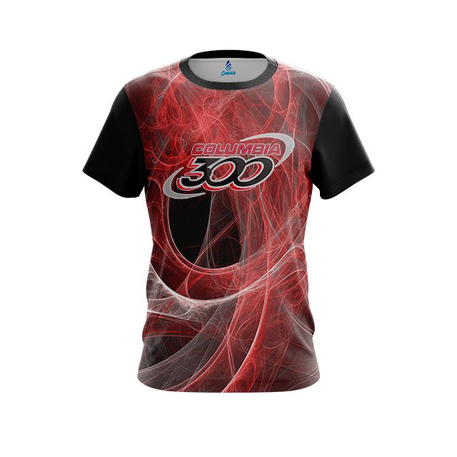 Columbia 300 Energy Swirls Red CoolWick Bowling Jersey