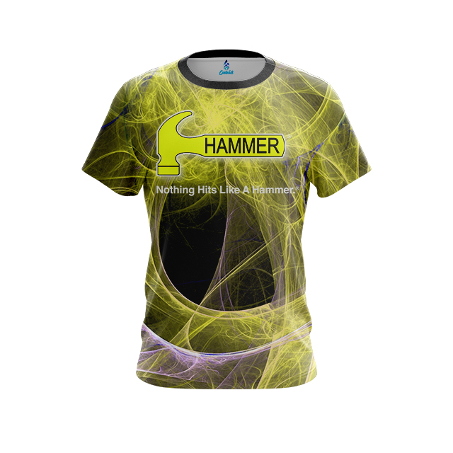 Hammer Energy Swirls Yellow CoolWick Bowling Jersey