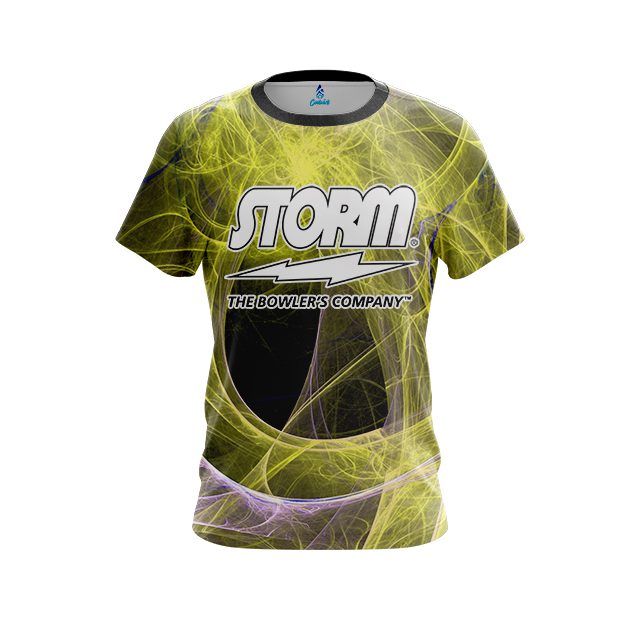 Storm Energy Swirls Yellow CoolWick Bowling Jersey