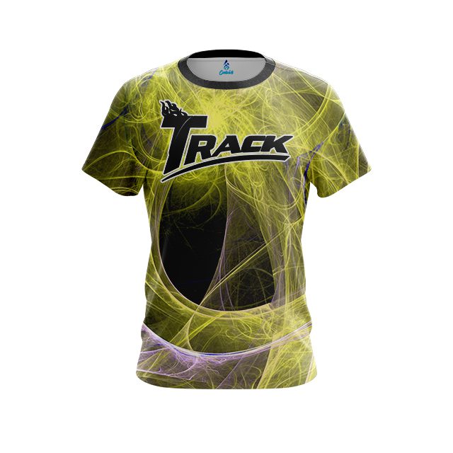 Track Energy Swirls Yellow CoolWick Bowling Jersey
