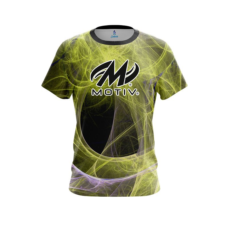 Motiv Energy Swirls Yellow CoolWick Bowling Jersey