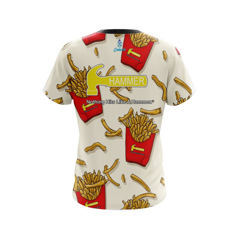 Hammer French Fries White CoolWick Bowling Jersey - Image 2