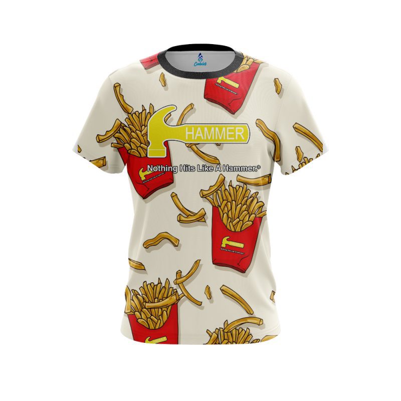 Hammer French Fries White CoolWick Bowling Jersey