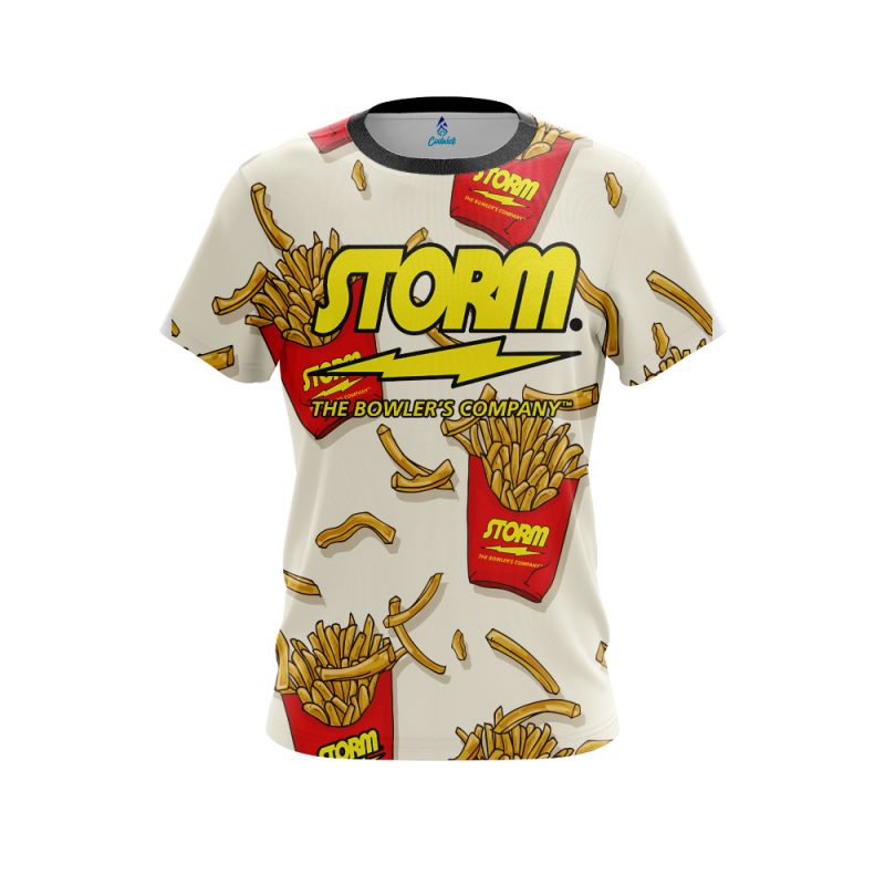 Storm French Fries White CoolWick Bowling Jersey