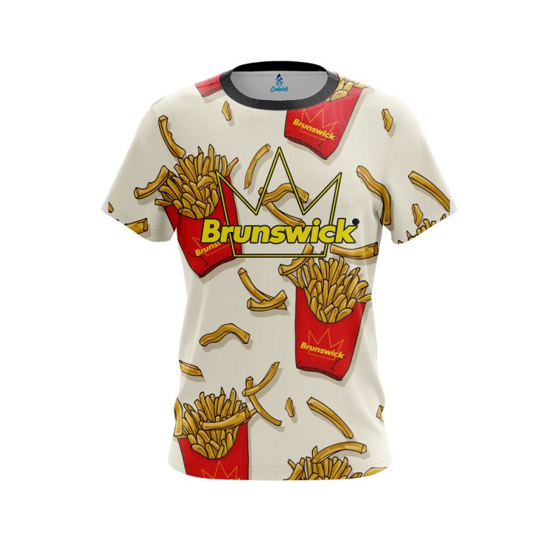 Brunswick French Fries White CoolWick Bowling Jersey