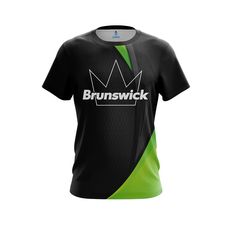 Brunswick Carbon Green Swirl CoolWick Bowling Jersey