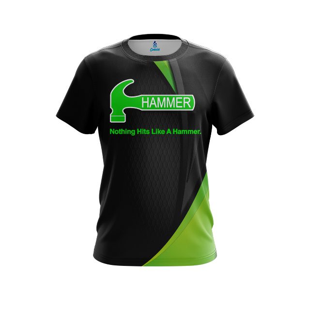 Hammer Carbon Green Swirl CoolWick Bowling Jersey