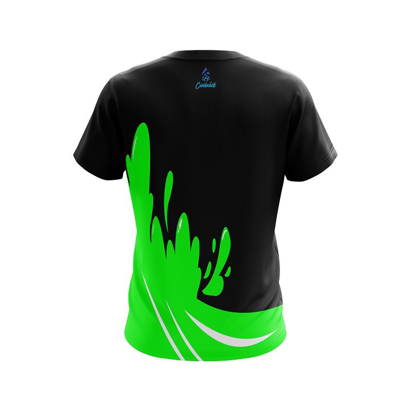 Green Splash CoolWick Bowling Jersey - Image 2