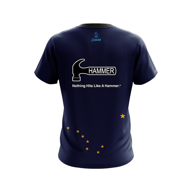 Hammer Alaska Flag CoolWick Bowling Jersey - Image 2