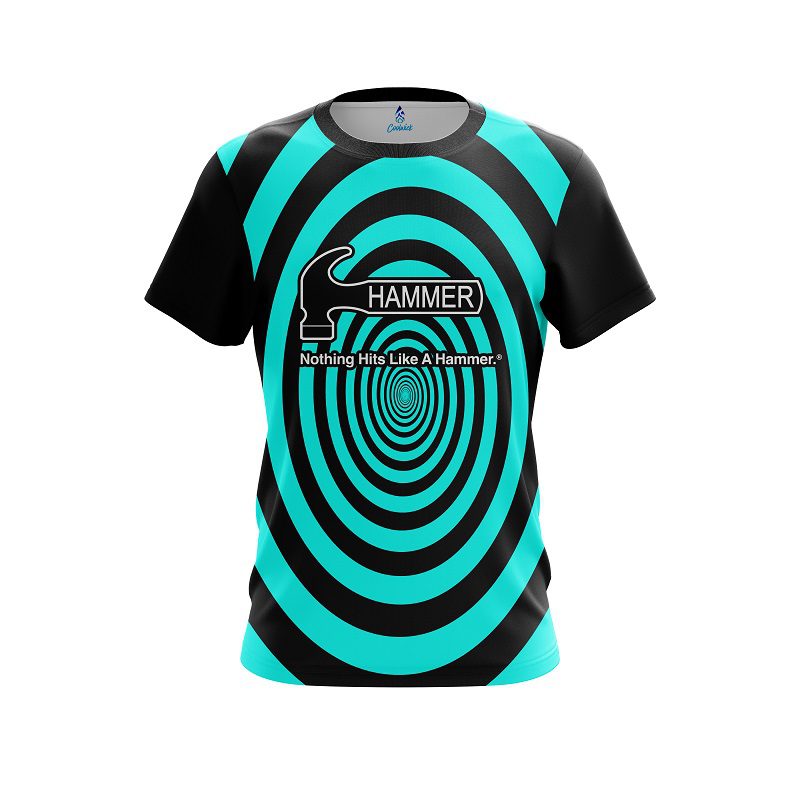Hammer Aqua Swirl CoolWick Bowling Jersey