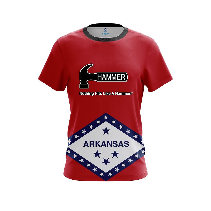 Hammer Arkansas Flag CoolWick Bowling Jersey
