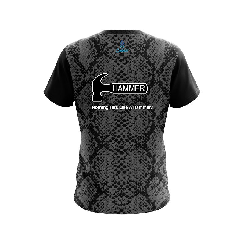 Hammer Snake Skin Black CoolWick Bowling Jersey - Image 2