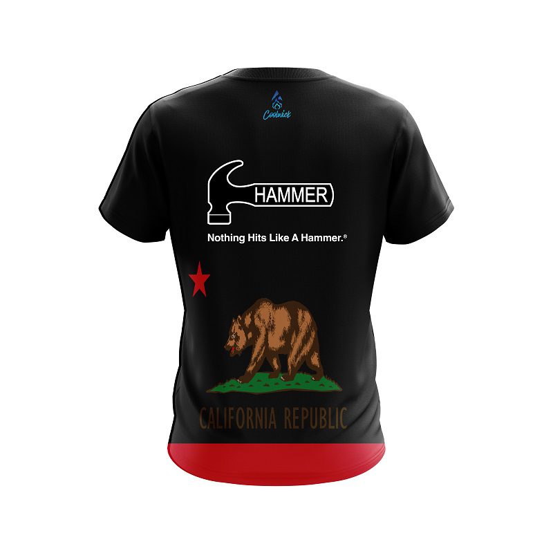 Hammer California Republic Flag CoolWick Bowling Jersey - Image 2